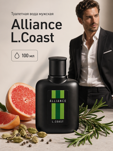 Изображение товара Туалетная вода мужская "Alliance L.Coast" Delta Parfum, древесно-фужерная, 100 мл