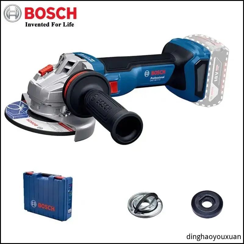 Аккумуляторный углошлифовальный аппарат Bosch GWS 18V8, безщеточный мотор, диаметр 100 мм, 6 режимов оборотов, без батареи в комплекте, премиум.