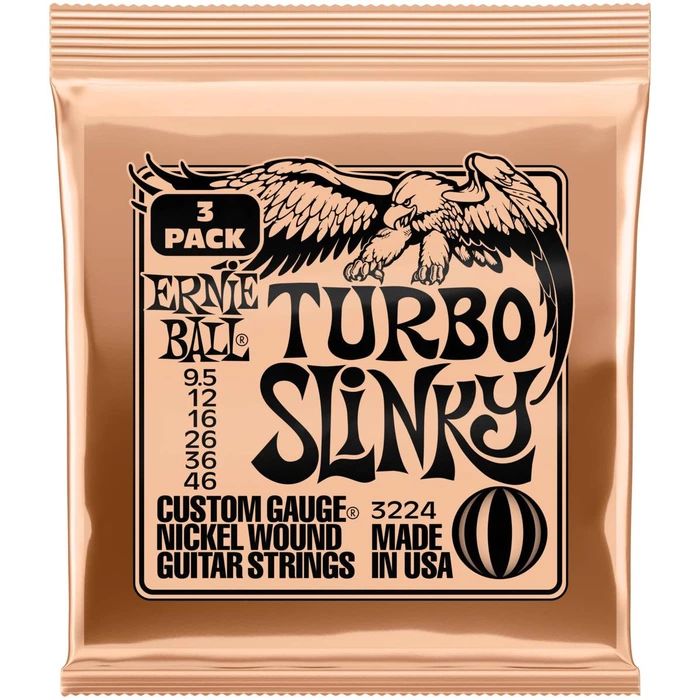 Ernie Ball 3224 3 комплекта струн для 6-струнной электрогитары 9.5-46