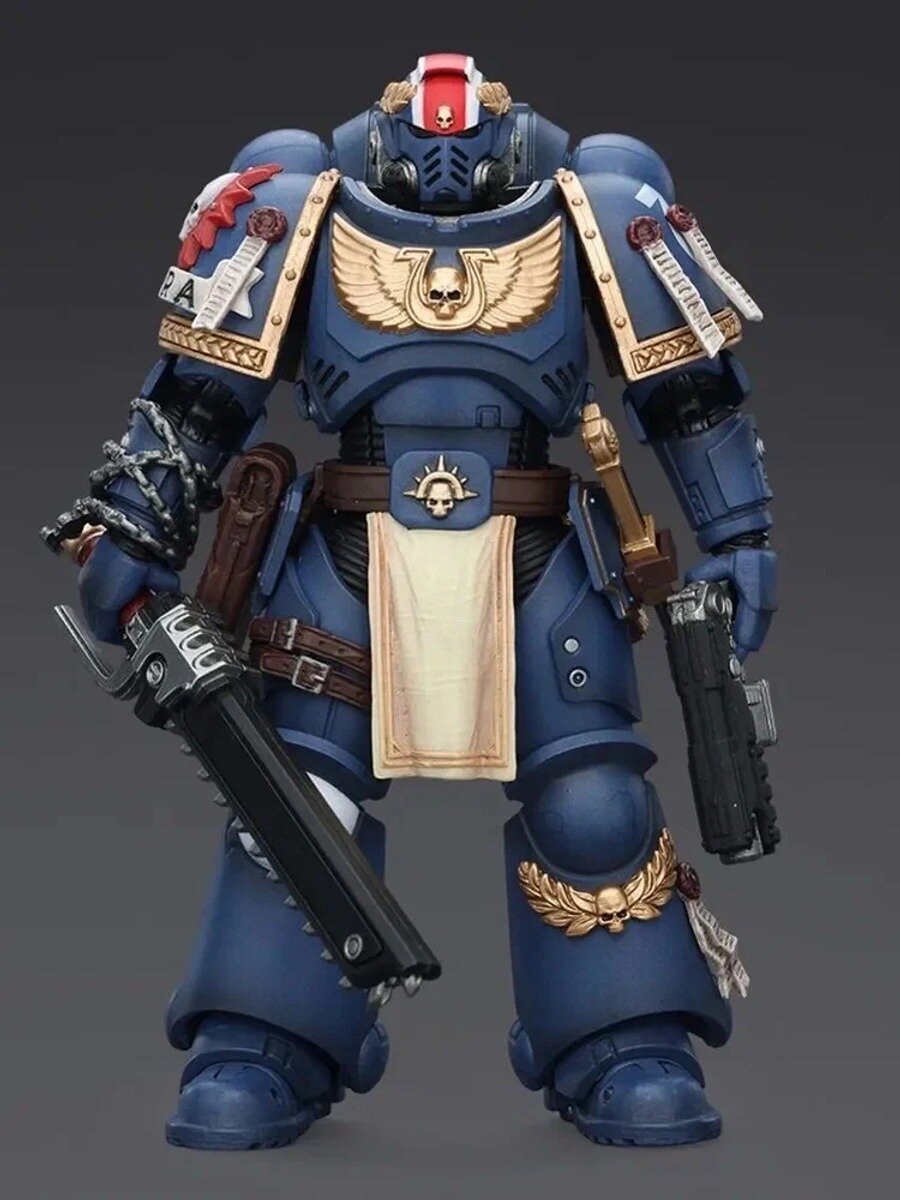Подвижная фигурка JOYTOY Warhammer 40K 1/18 Action Figures Ultramarines Titus with Laurels of Victory