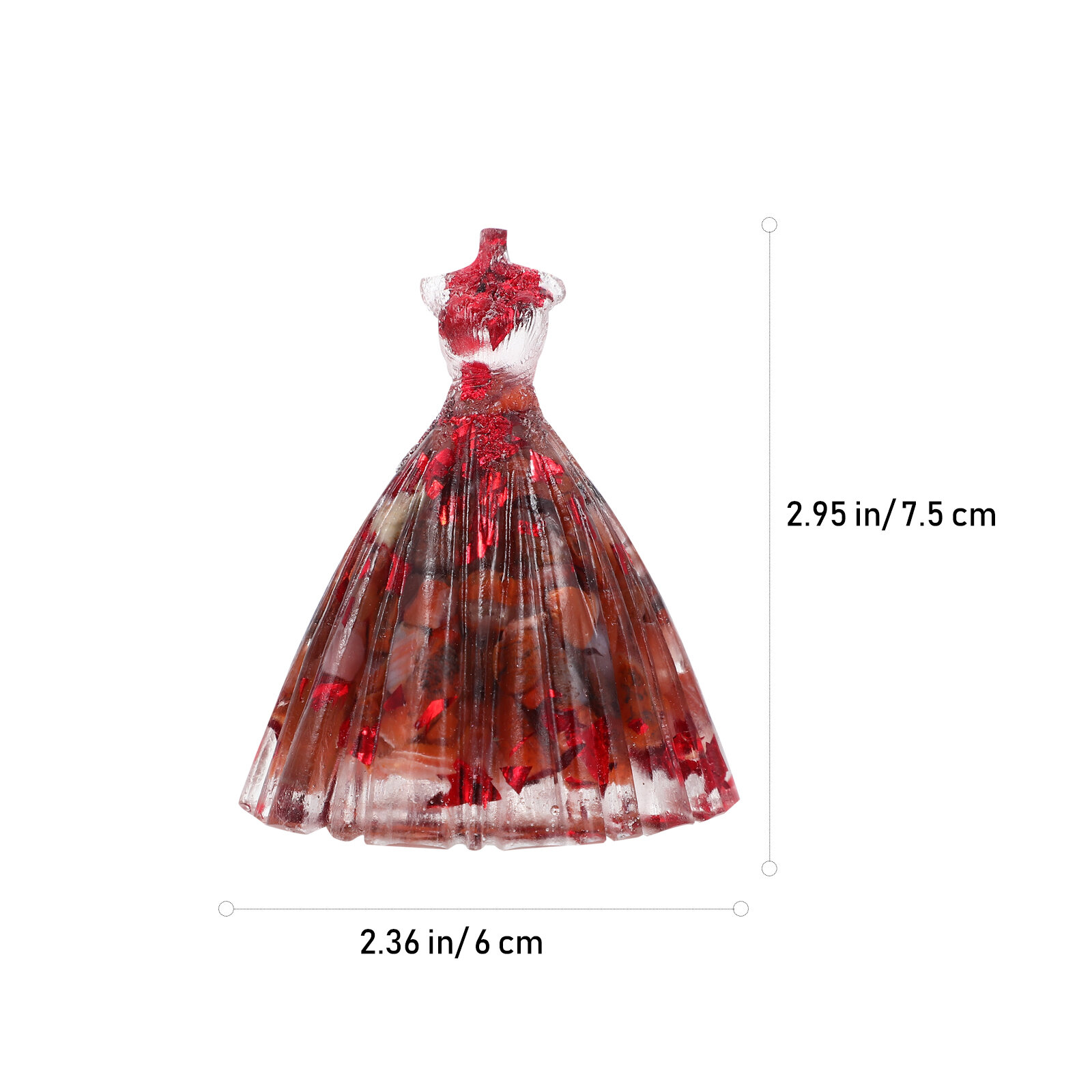 Украшение В Forme Свадебного Платья Для Дома И Офиса Красное 7 5X6 Cm