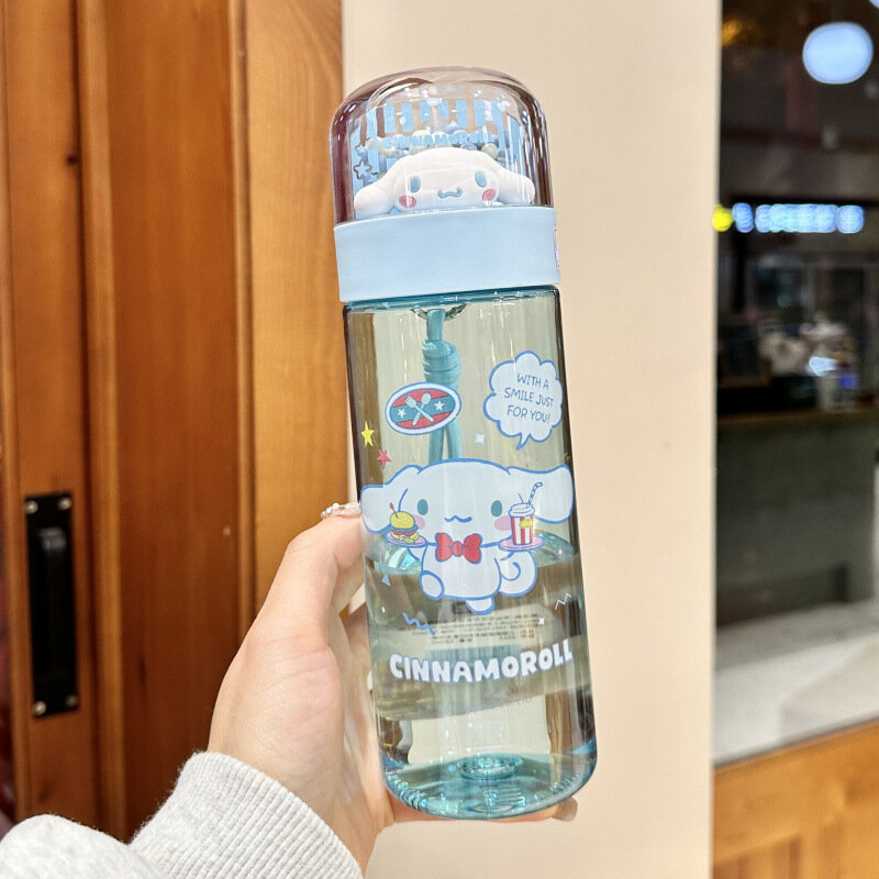 Бутылка для воды без трубочки, банка для питья Hello kitty 520 мл