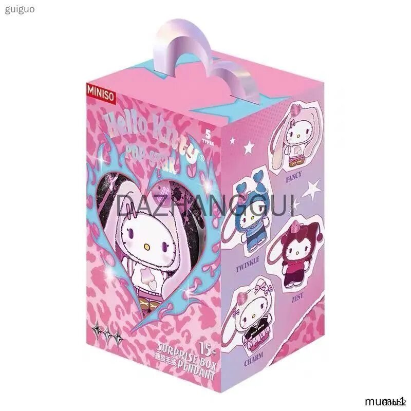 Коллекционная фигурка MINISO Hello Kitty Pop Star, плюшевый брелок, серия Blind Box