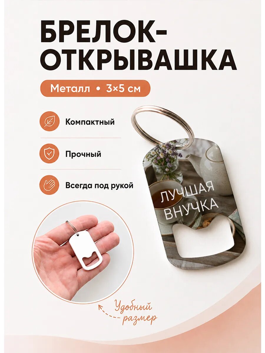 Брелок открывашка "Чайник и Печенье"