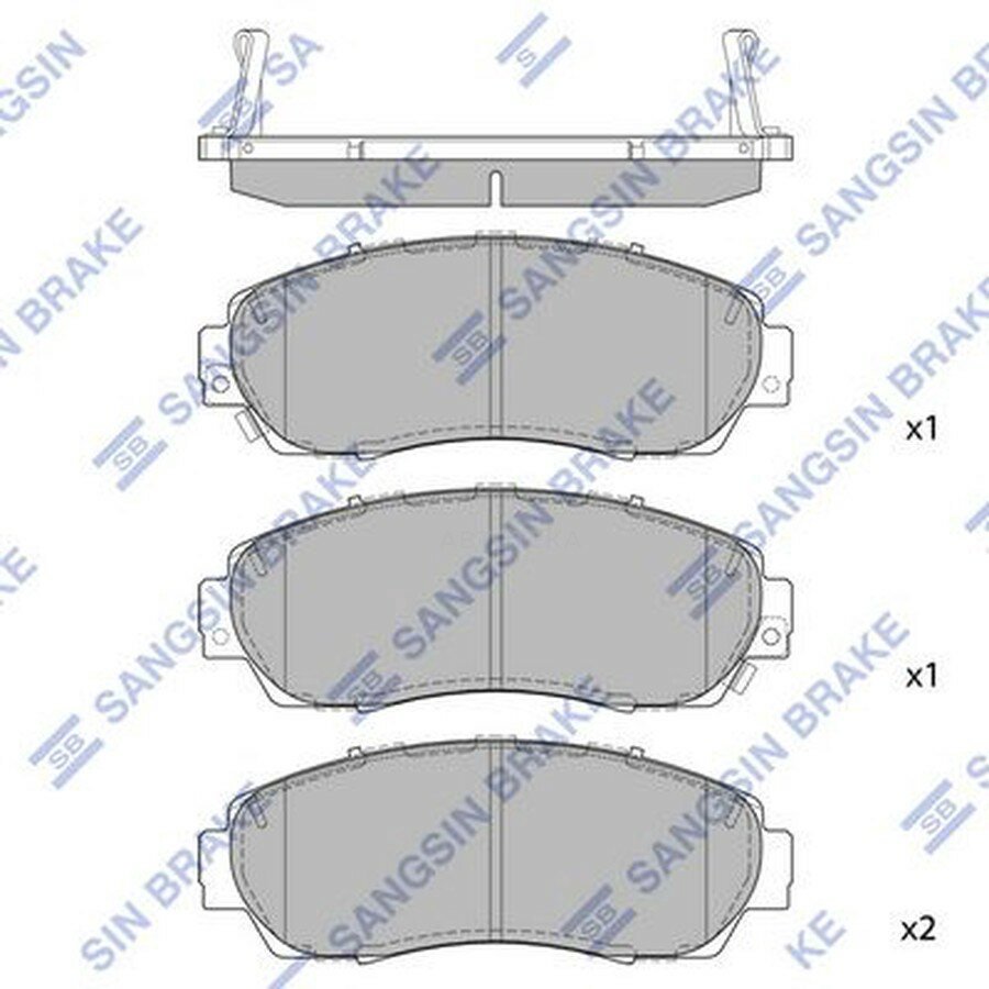 Колодки торм. диск. передн. HONDA ODYSSEY 05-10 (D1521) (Hi-Q SEVERE DUTY) SANGSIN BRAKE SP2115ASD