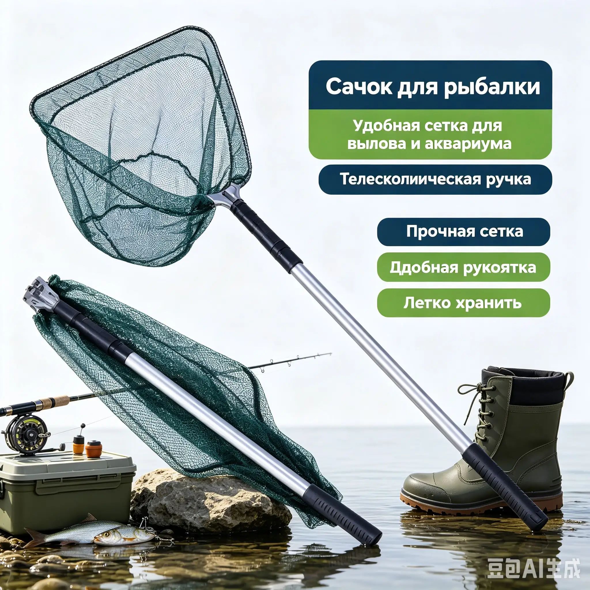 Подсачек, длина: 210 см