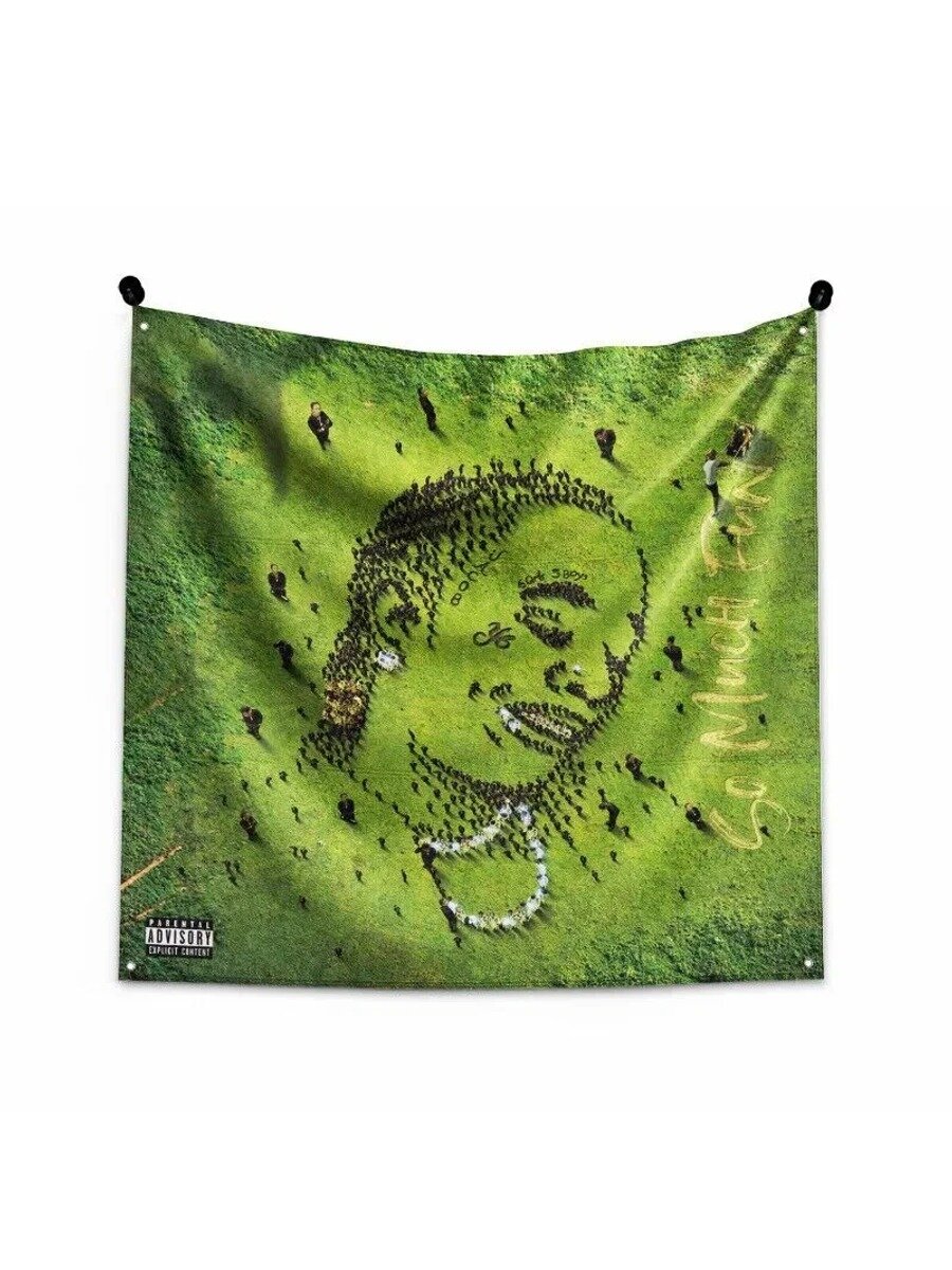 Гобелен "young thug so much fun" 230 х 180 см, без рамы, белый