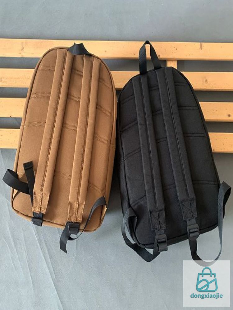 Рюкзак Carhartt FW21 черный коричневый детский городской с передним карманом для учебы сумка — фото 1