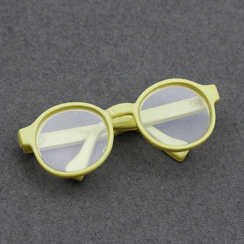 Мини кукольные очки ПВХ прозрачные 6,5 см/9 см 9cm, Green 1