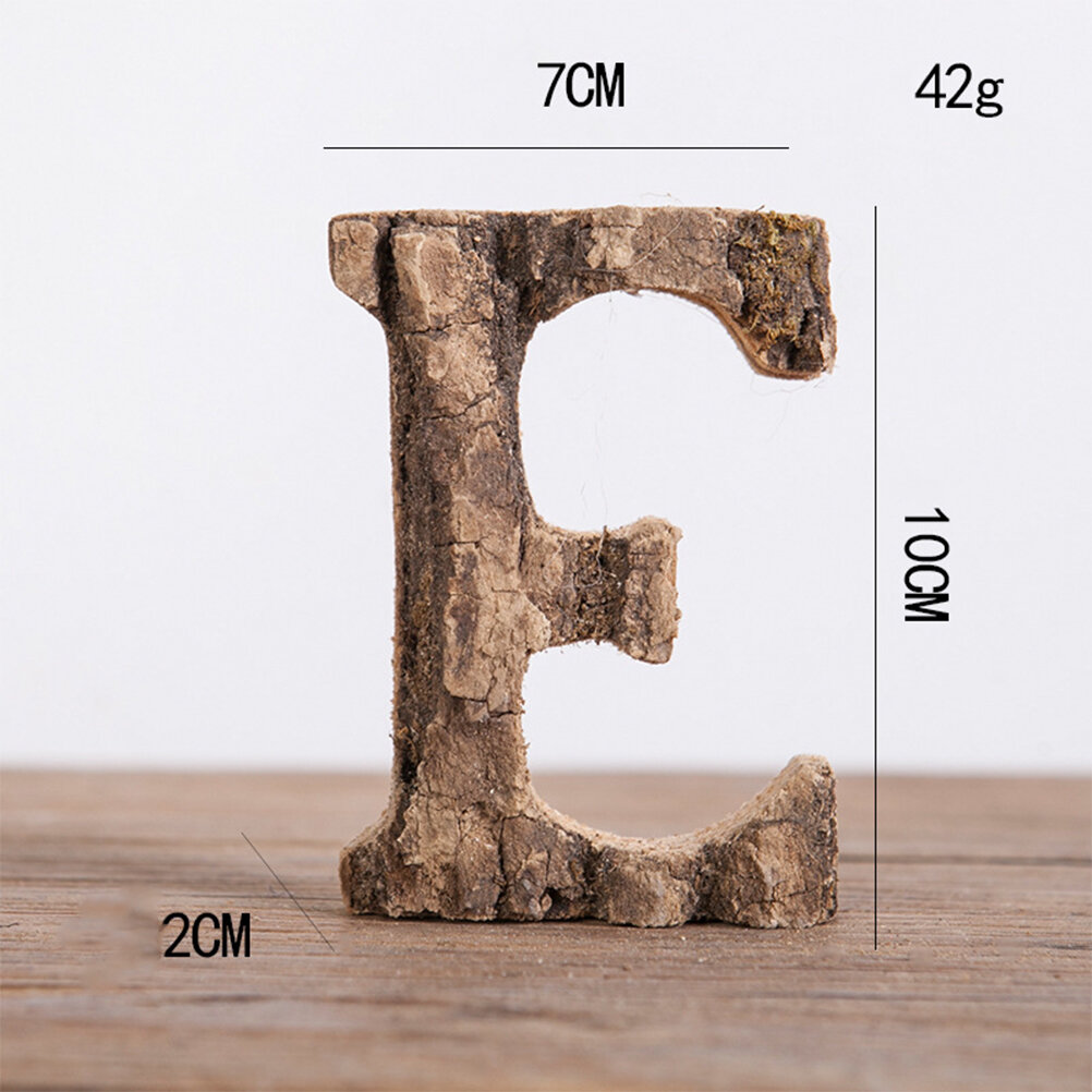 4Pcs Набор Ретро Буквы Из Дерева Для Декора Стены 10Cm Отлично Подойдут Для Фотосессии И Видов Праздничного Убранства