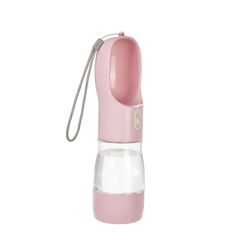 Holapet портативная бутылка для воды 2 в 1 для собак и кошек Розовый, Pink