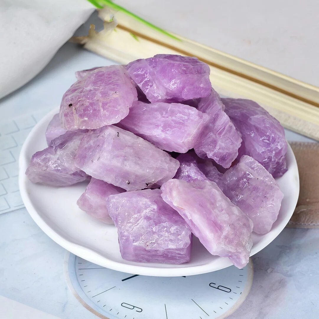 Флуоресцентные камни из розового кварца для декора 40g