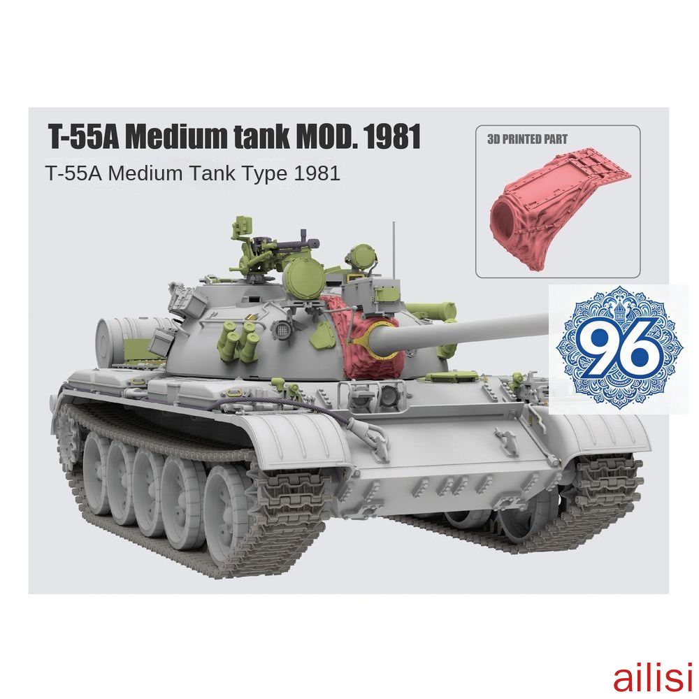 Rye Field RFM 5098 1/35 T55A Средний Танки mod. 1981 (Включение3D-Печать ) Модель танка
