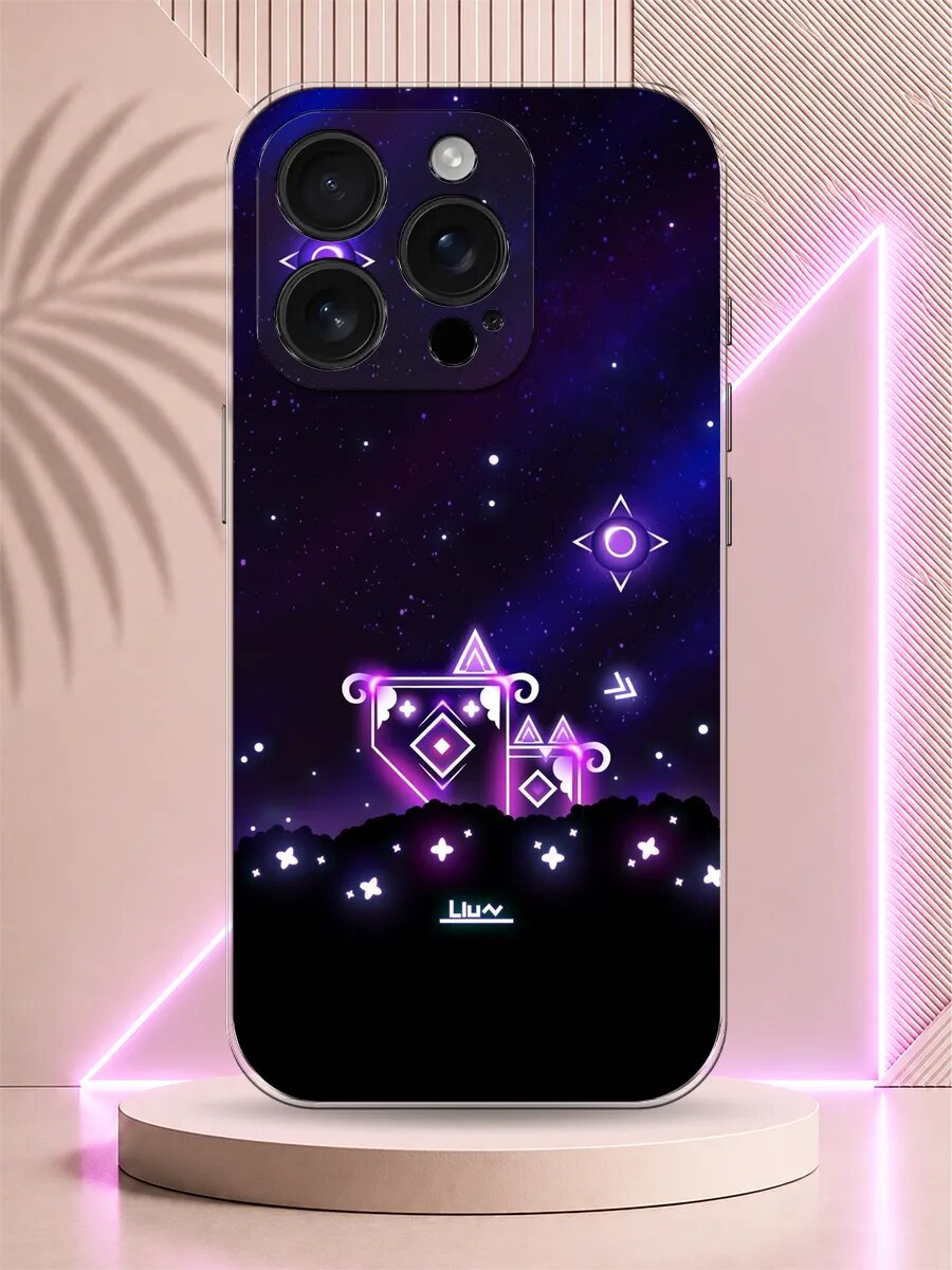 Чехол на iPhone 16 Pro Geometry Dash
