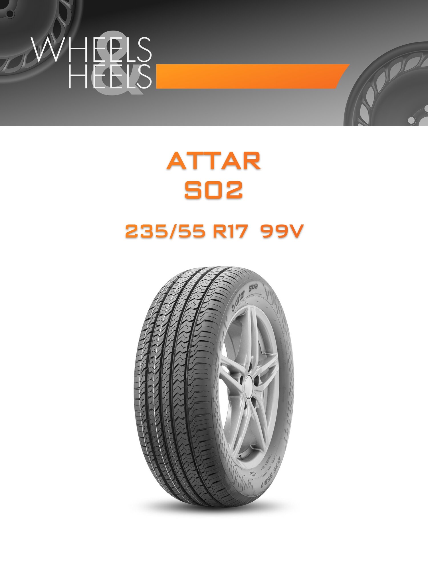 Шина автомобильная ATTAR S02 235/55 R17 99V SUMMER, летняя, универсальная
