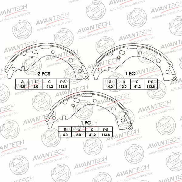 Колодки тормозные задние Rav 4 ACA2#, CLA2#, ZCA2#, Noah 6# Avantech AVS0119