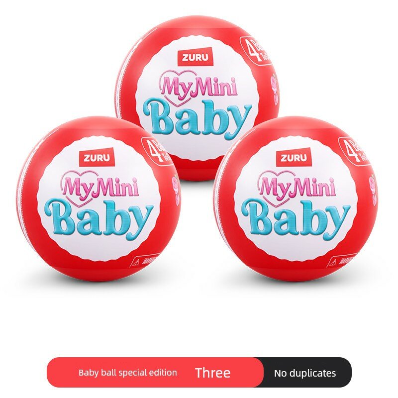 ZURU Minibaby Сюрприз Мяч 3-е Поколение Blind Box Игрушка Кукла Ребенок, Случайные 3 Шт, Закрытая Коробка, Подарок Для