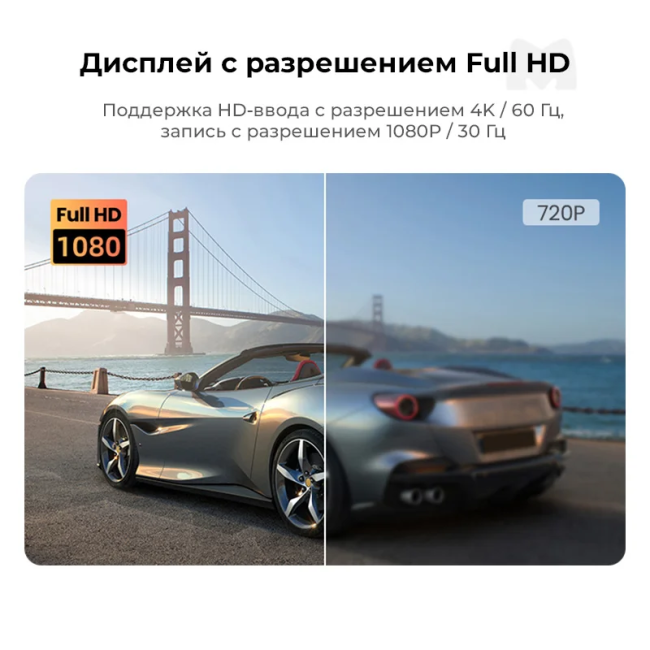 40189_ Внешняя карта видеозахвата UGREEN CM489 (40189) USB 1080P Video Capture Device. Цвет: серый — фото 1