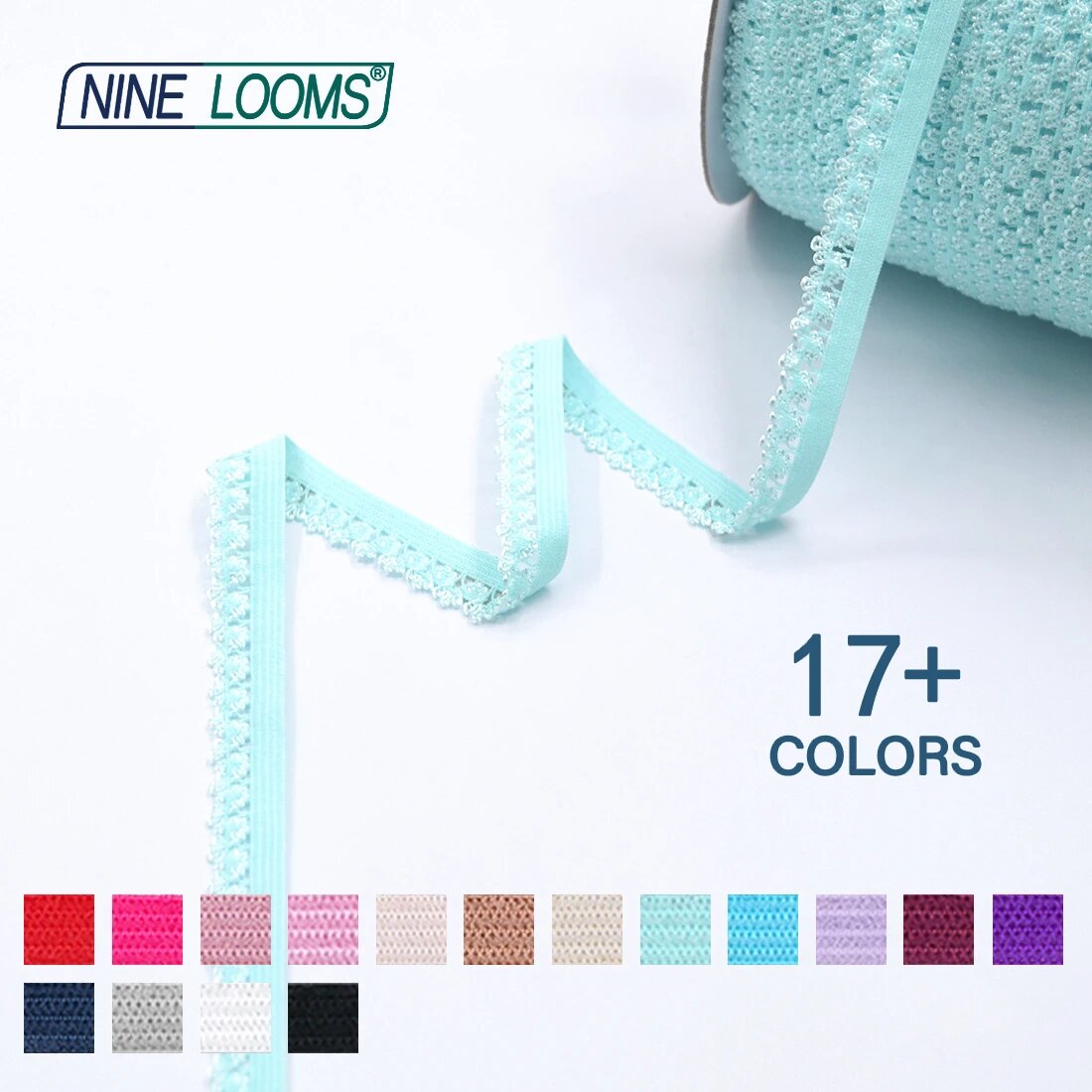 NINE LOOMS Резинки с кружевом 1/2" 13 мм