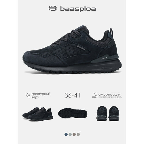 фото Кроссовки baasploa vintage running, размер 41, серый