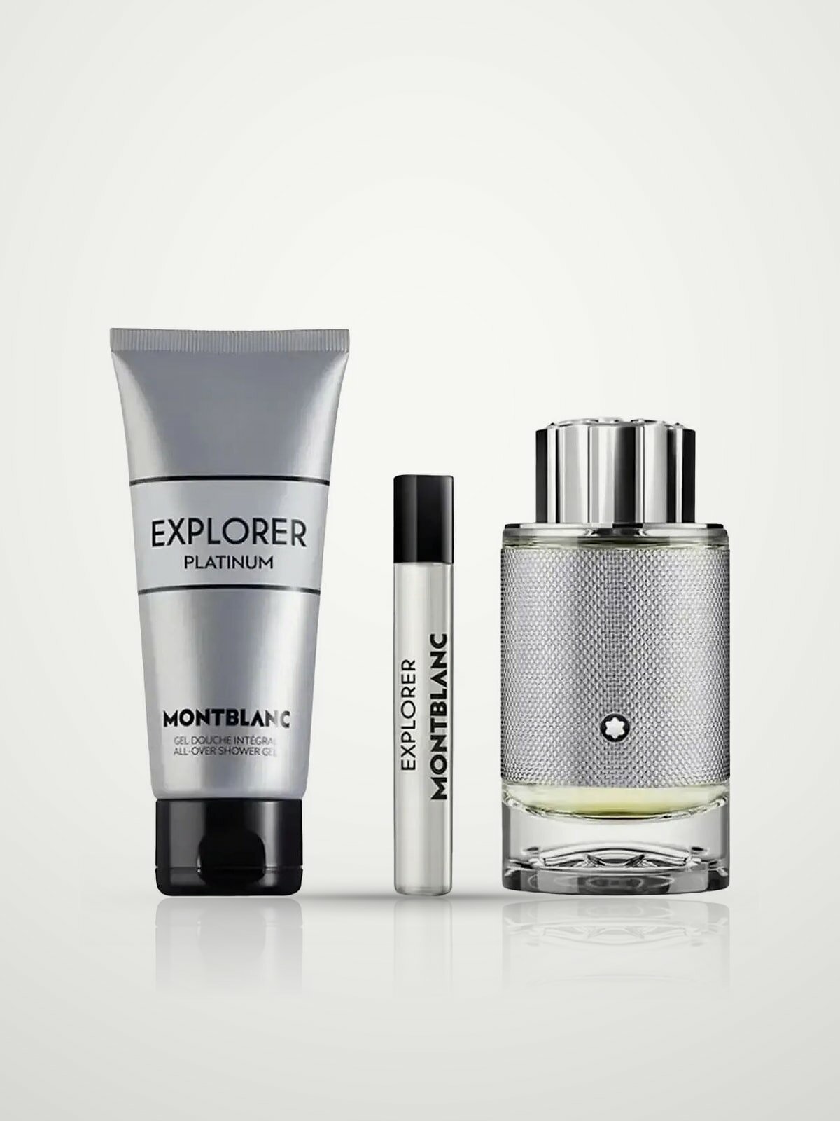 Mont Blanc Explorer Platinum Набор парфюмерная вода 100 мл + 7.5 мл + гель для душа 100мл