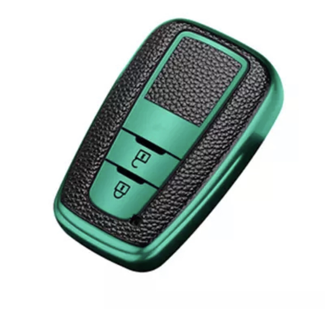 Чехол на не выкидной ключ TPU Toyota / Тойота 2 кнопки green