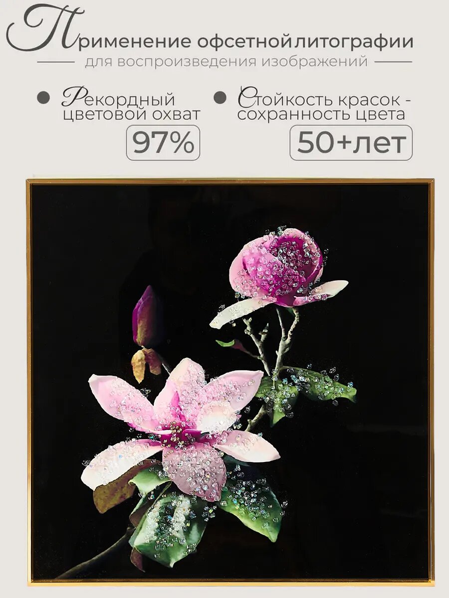 Кристально-керамическая картина для интерьера 50x50 см