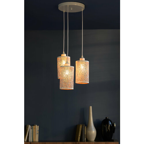 Люстра подвесная под лампочку металлическая А-06