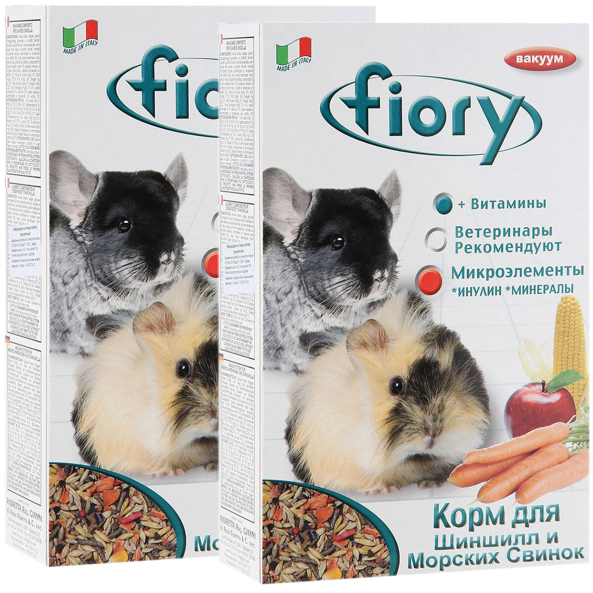 FIORY INDY – Фиори корм для морских свинок и шиншилл (850 гр х 2 шт)