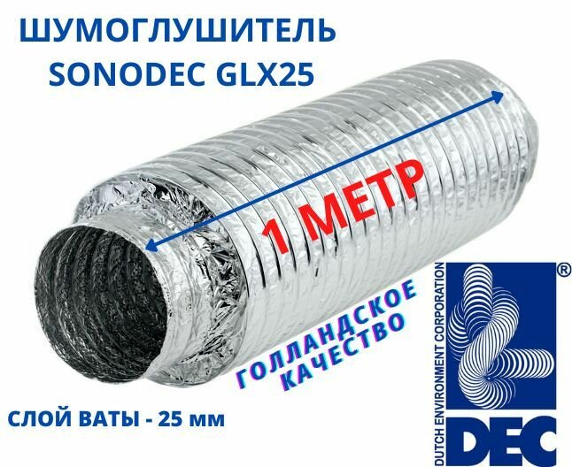 Гибкий шумоглушитель Sonodec GLX25 x 203 мм голландской компании Dec International