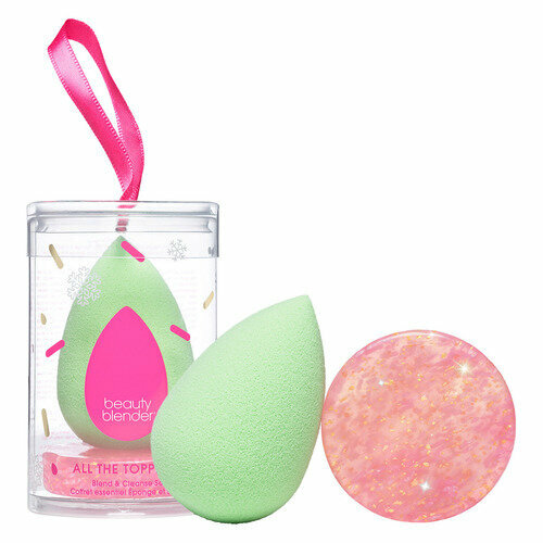 beautyblender мыло для кистей solid blendercleanser pro черный Набор All The Toppings спонж+мыло (1134)