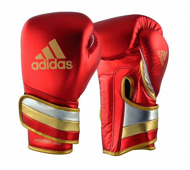 AdiSBG501ProM Перчатки боксерские AdiSpeed Metallic красно-золото-серебристые - Adidas - Красный - 16 oz