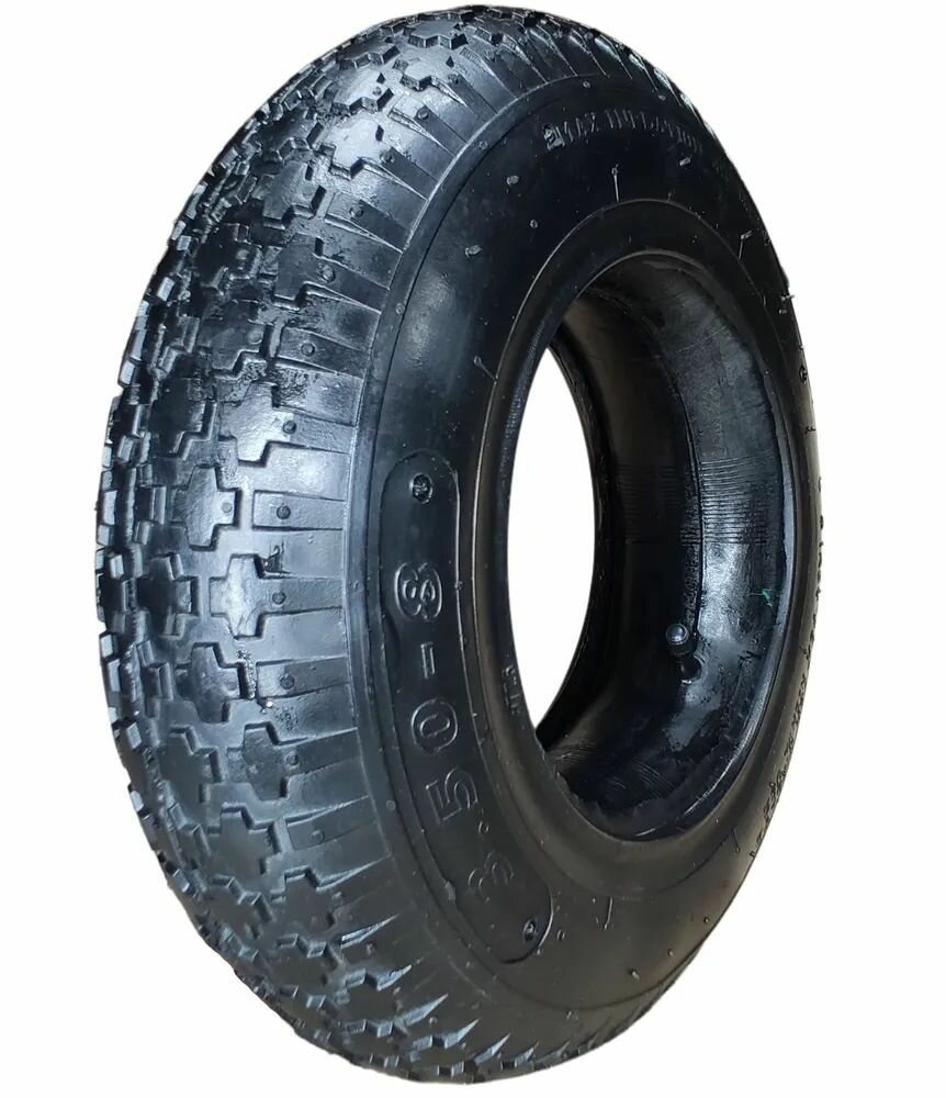 фото Покрышка + камера для садовой/строительной тачки 3.50-8