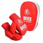 Боксерские игровые перчатки с лапой для бокса MEGA TOYS / спортивные игры для детей от 3 лет - изображение