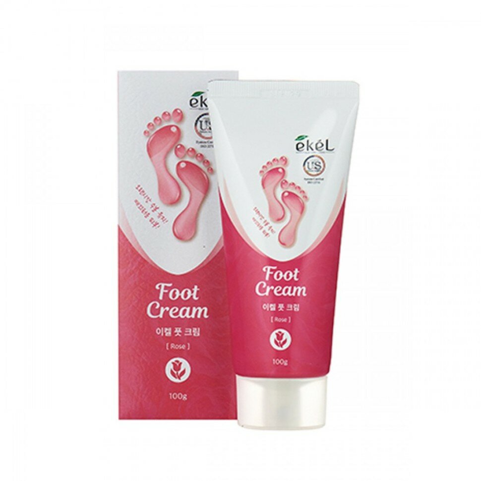 EKEL Успокаивающий крем для ног с экстрактом розы Foot Cream Rose, 100гр - фото №11