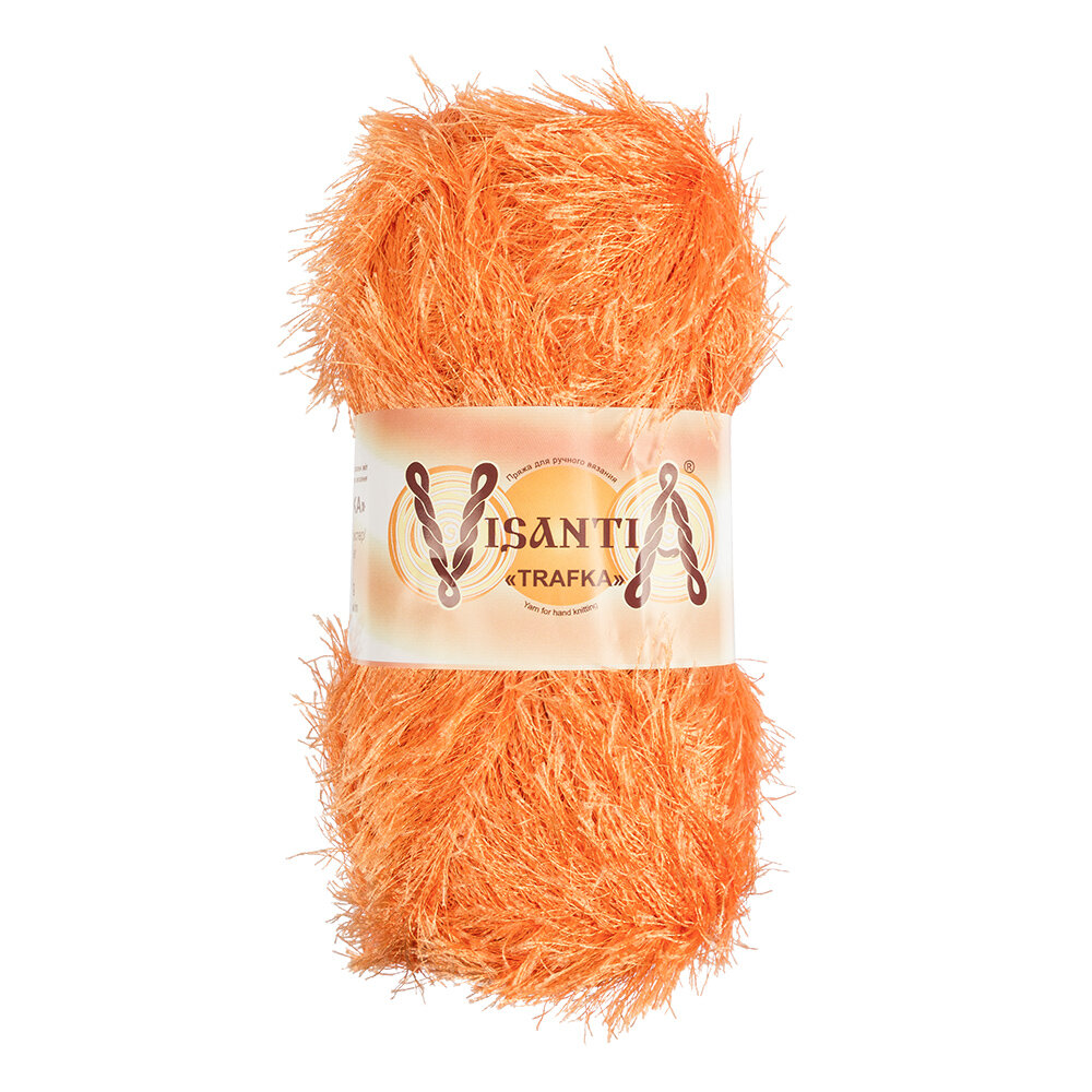 Пряжа VISANTIA "TRAFKA" 100% полиэстер 100 г 150 м №0018 св.оранжевый