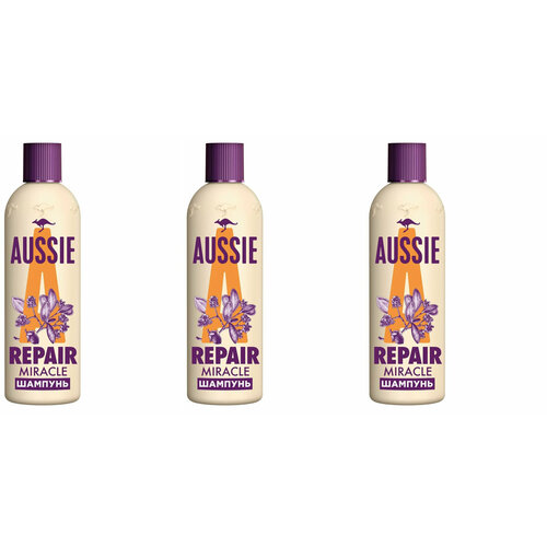 Aussie Шампунь Repair Miracle 300мл, 3 шт. шампунь aussie repair miracle 300 мл