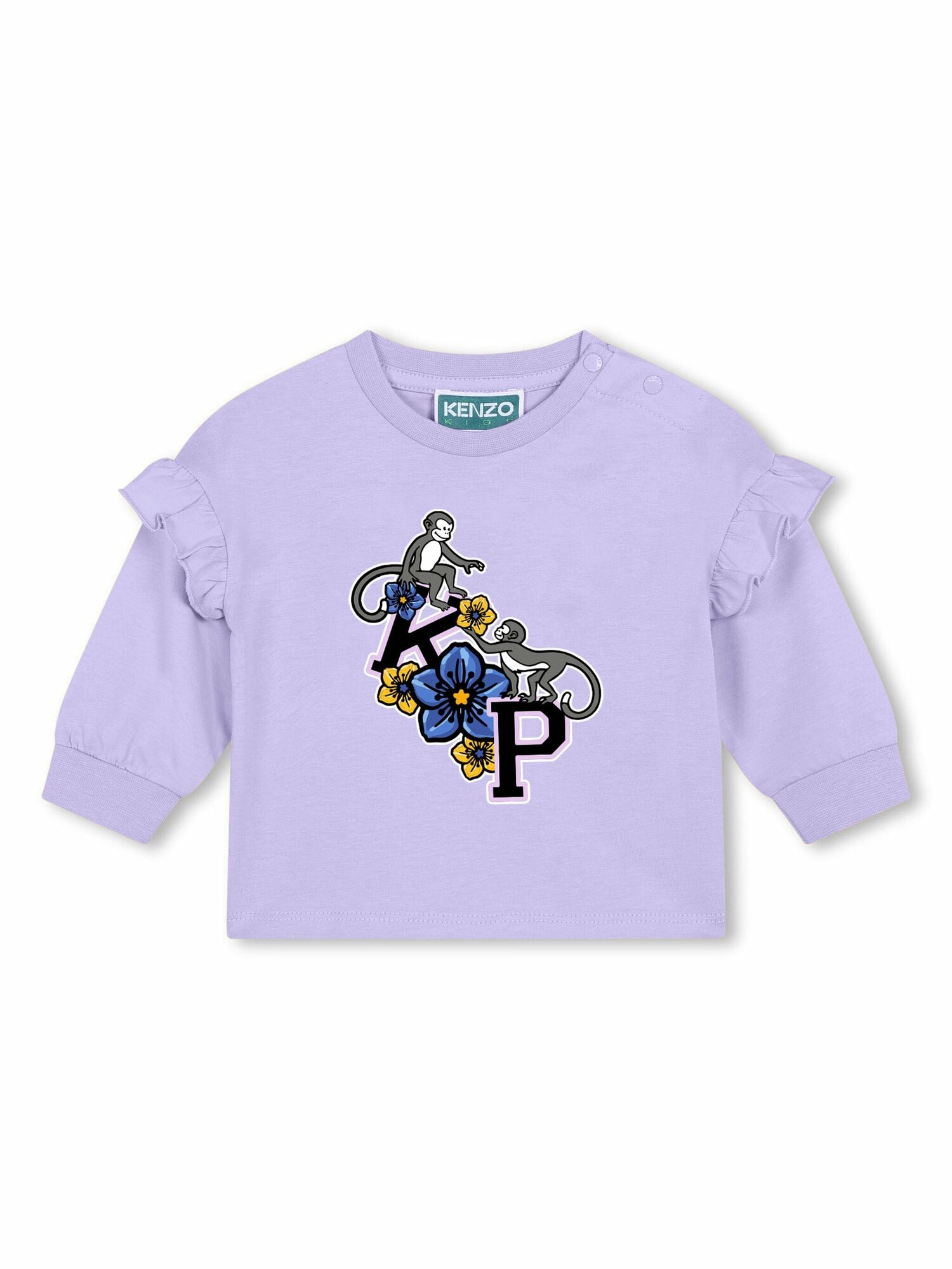 Свитшот KENZO, размер 6 мес, фиолетовый