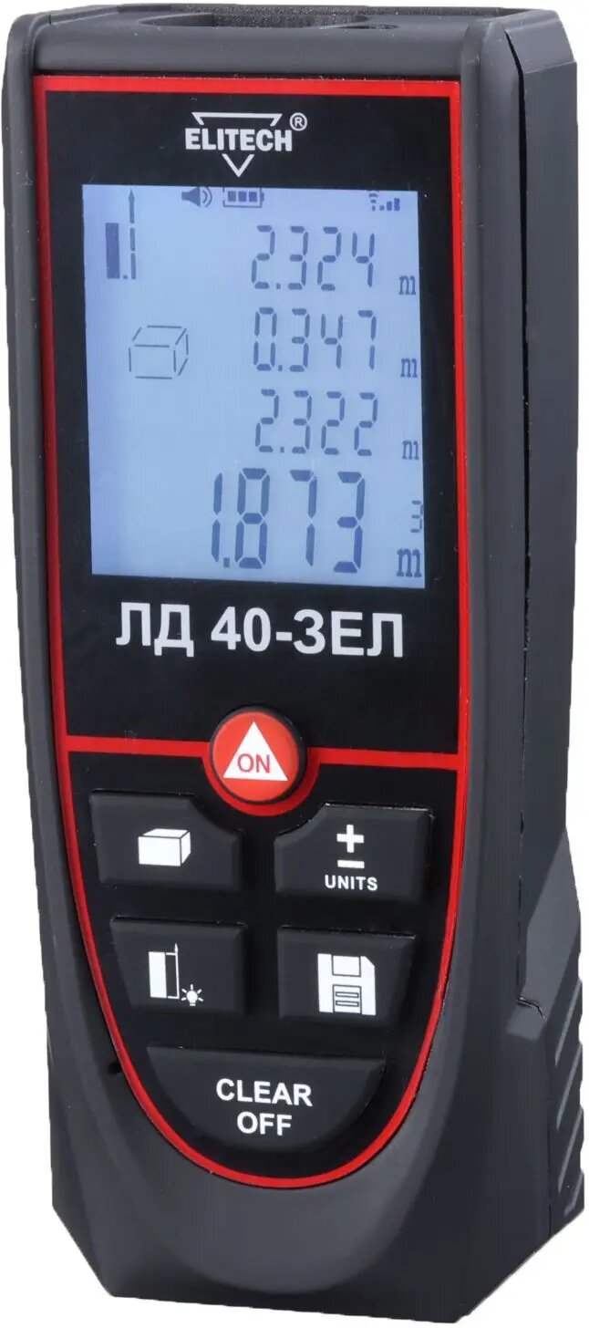 Изображение Дальномер лазерный Elitech 40Л-ЗЕЛ, 40 м