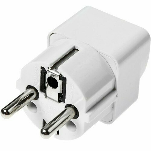 Сетевой переходник Premier 3-0132 евро вилка с заземлением на розетки 4 стандартов универсальный - белый
