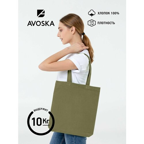 фото Сумка шоппер molti, фактура плетеная, хаки