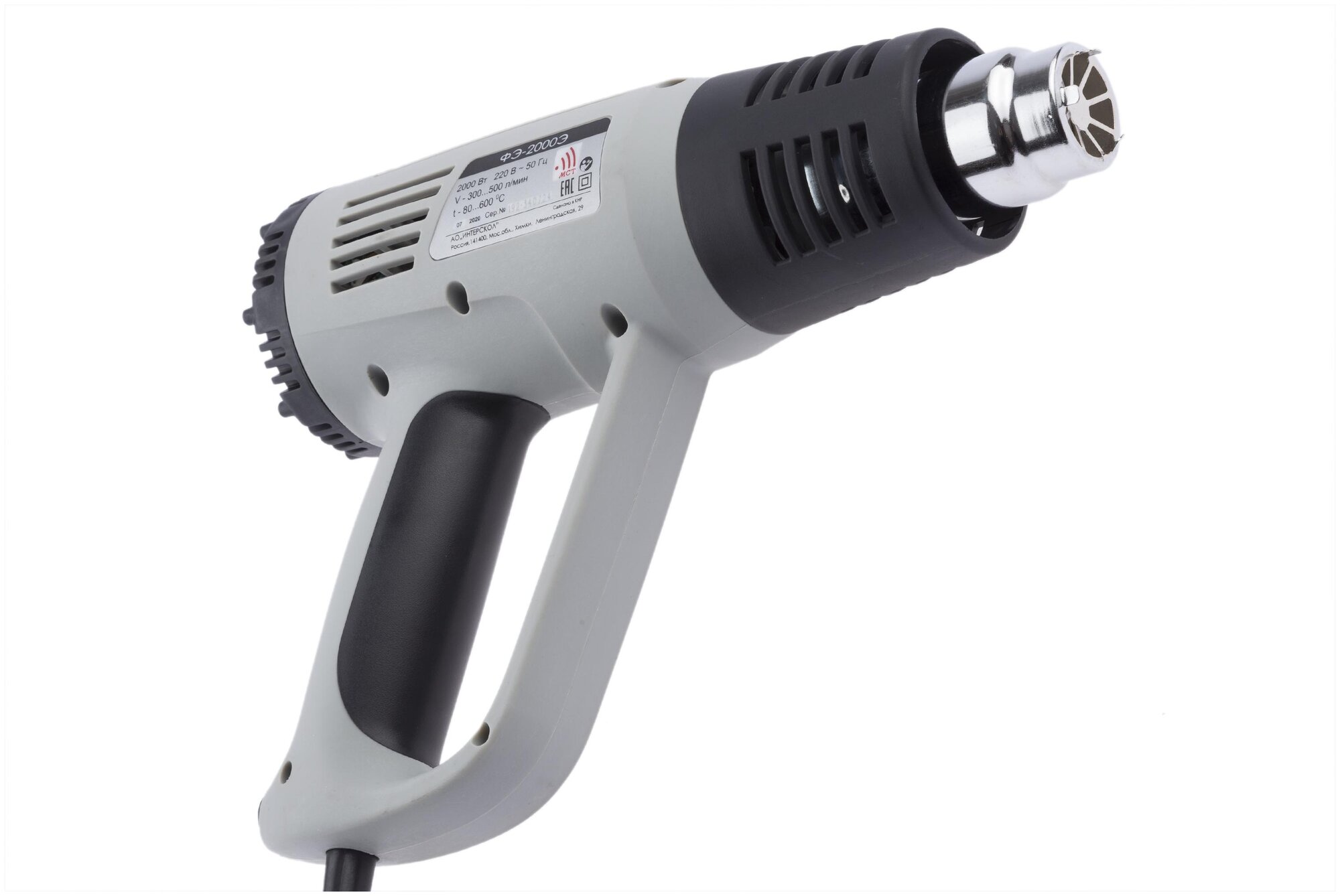 Фен Интерскол ФЭ-2000 Э в картоне без насадок — фото 1