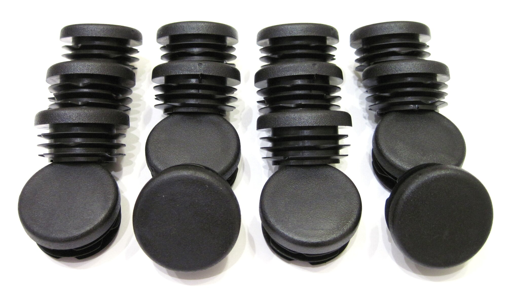 Заглушка для круглой трубы с внешним диаметром 26мм и диаметром отверстия 20 - 24.4мм, пластиковая, 16шт.