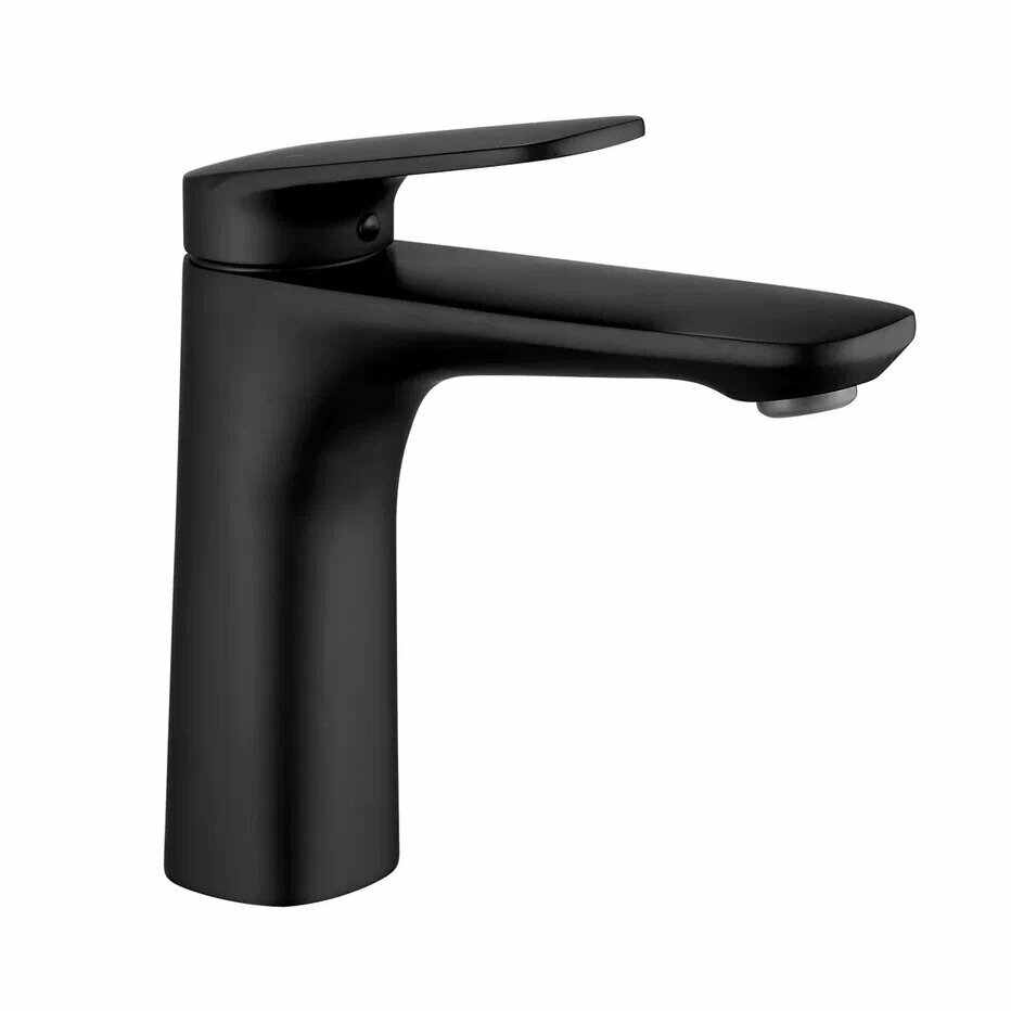 Смеситель для раковины однорычажный с гайкой Shevanik S8501H, Черный