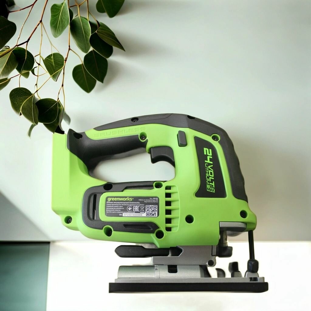 Лобзик аккумуляторный GreenWorks GD24JS 24V бесщеточный без АКБ и ЗУ