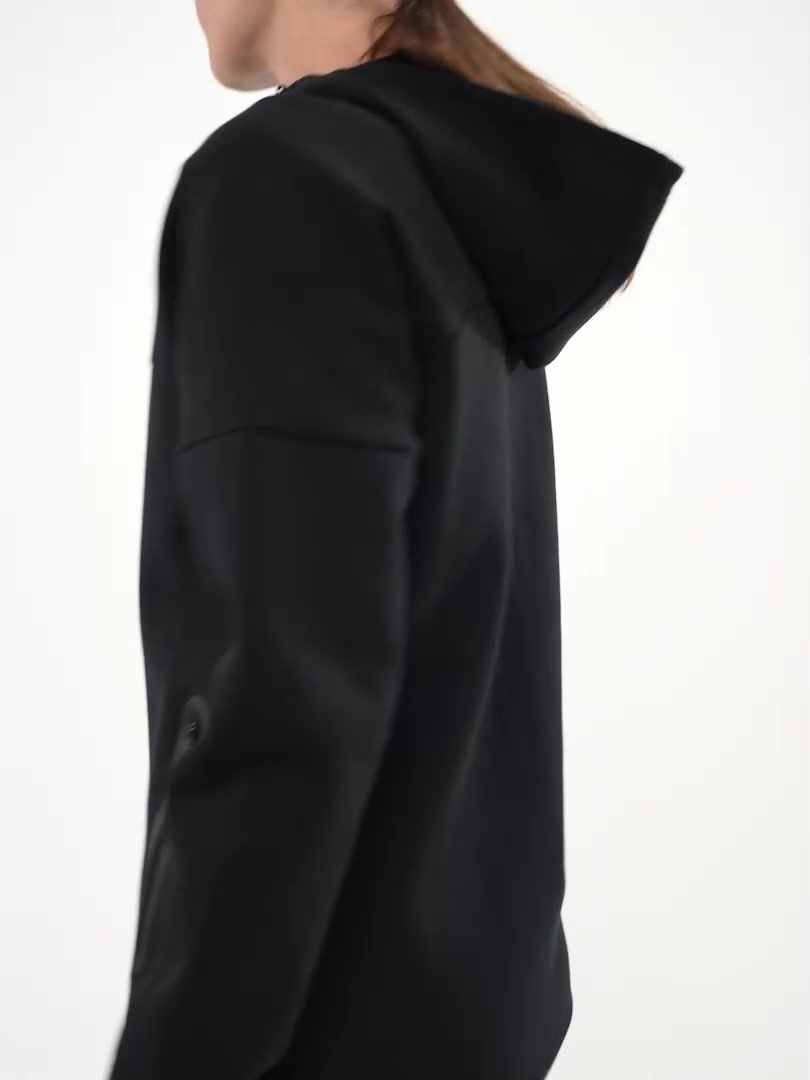 Толстовка спортивная ATHLEX Hooded Full Zip Tech Jumper, размер 40, , черный — фото 1