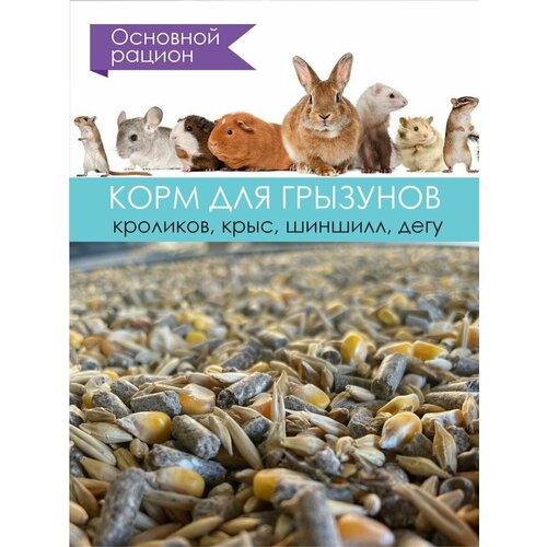 Корм для грызунов, кроликов, крыс, шиншил, дегу 5кг