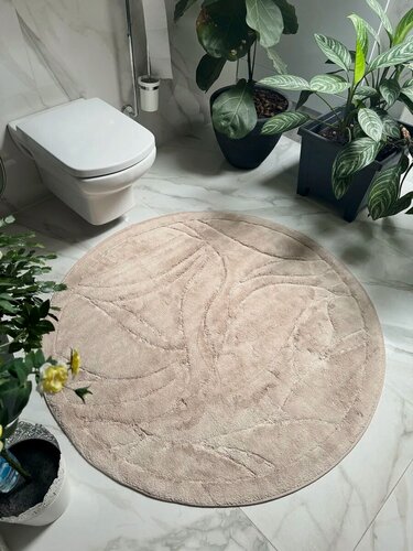 Изображение товара Коврик Natali's Carpets круглый для ванной и туалета 120х120 см Турция