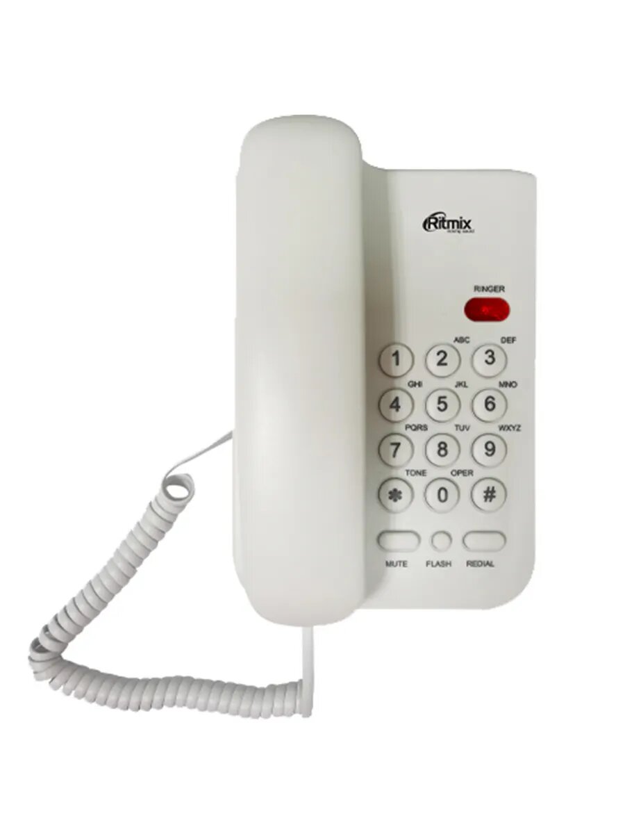 Телефонrt-311 white, световая индикация звонка, тональный/им