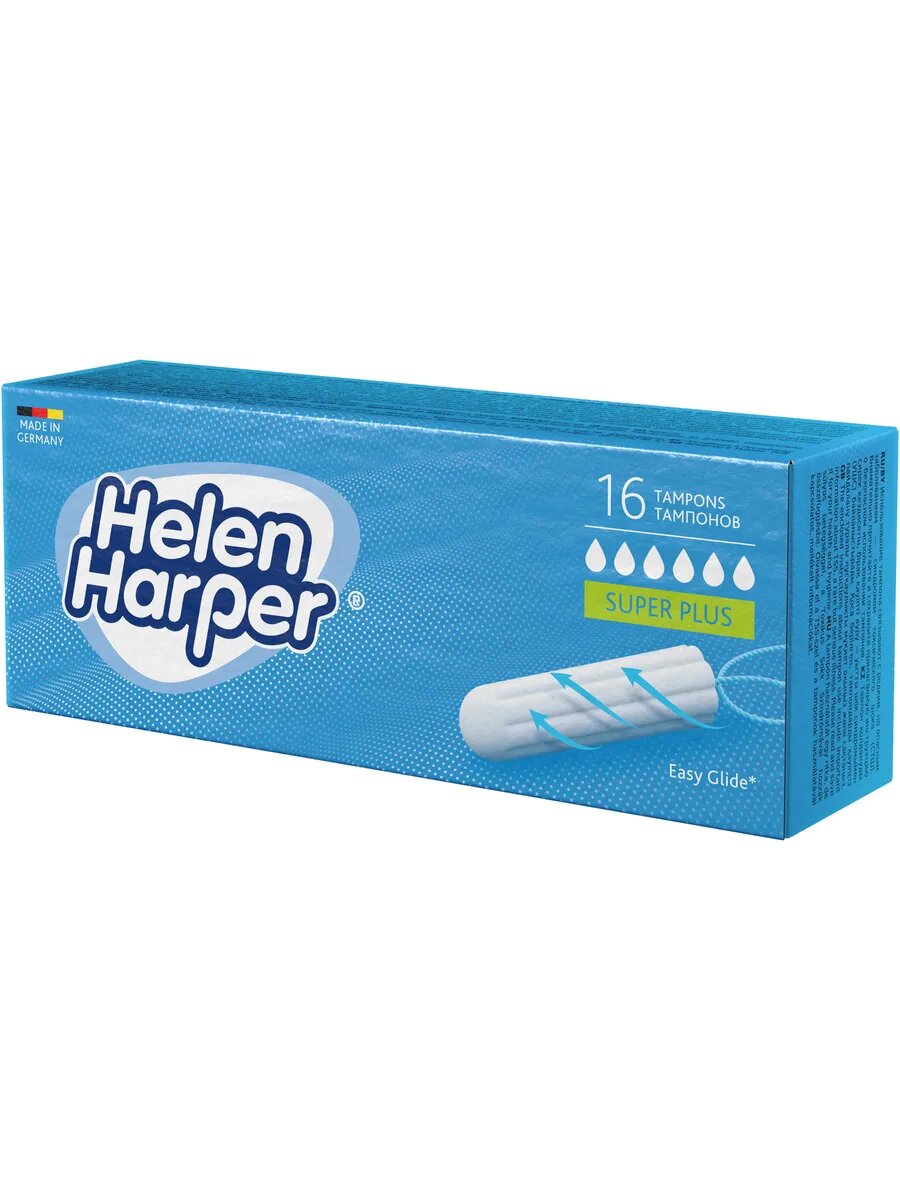 Изображение Тампоны Helen Harper Super plus, без аппликатора, 32 шт, для обильных выделений